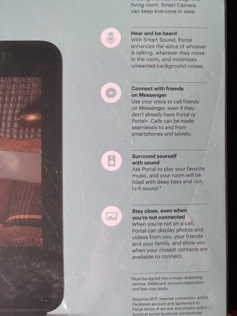 1st Gen. Portal from Facebook Smart Video Display - Light Teal - Picture 4 of 5